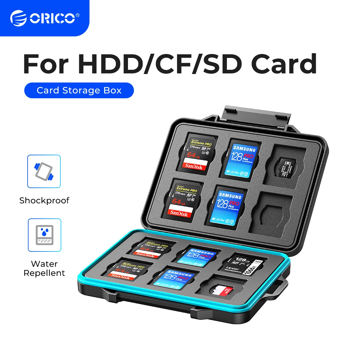 memory card sleeve SmallRig Case for SD and Micro SD (TF) 2832B Also steps up so you can see and easily access each card.I have a bunch of 3D printers which all use this kind of SD card (does not fit microSD cards) microSD and SD Card Holder