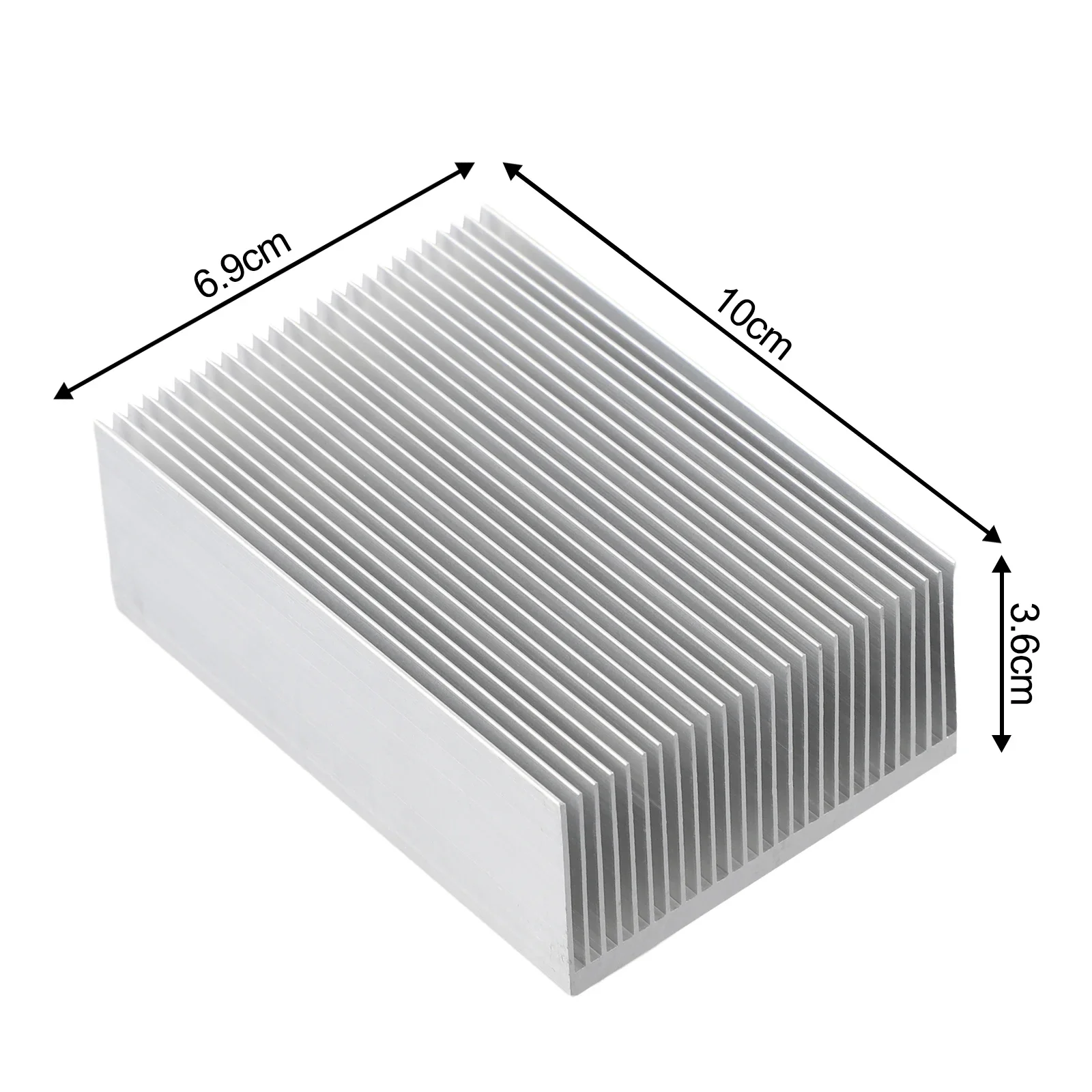 LED Light Devices For Computer Heat Sink Semiconductor 23 Tooth Number 100*69*36mm Aluminum Heat Sink LED Transistor