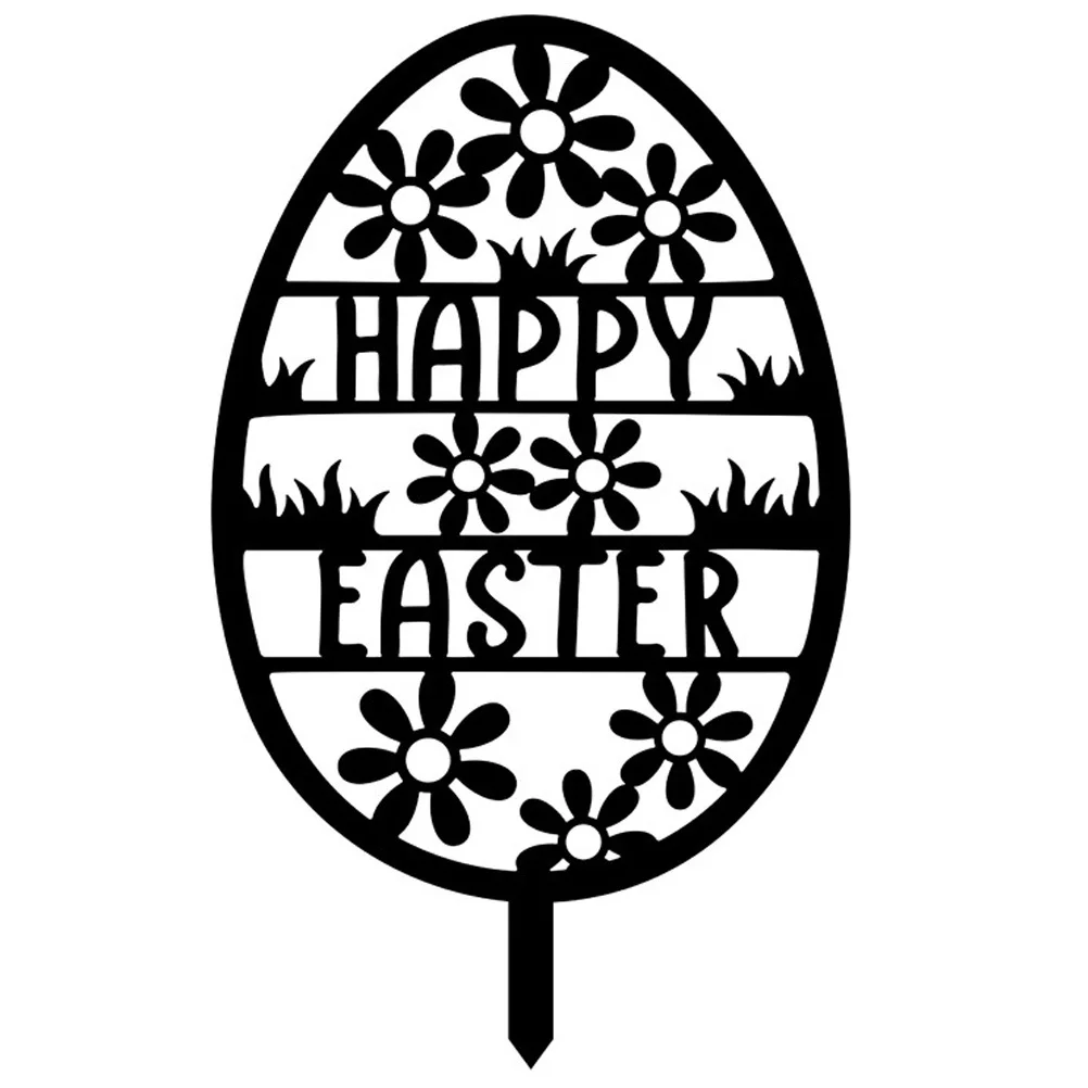 

Vibrant Easter Egg Garden Stake Outdoor Yard Decoration for Lawn Courtyard Spring Festival Decorative Insert Stake Easter Party