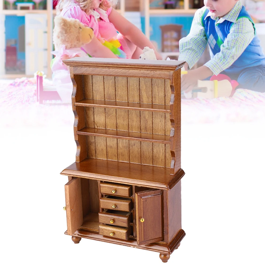 ZK30 1:12 Miniature Doll House Bookshelf Accessory Bookcase Furniture Toy