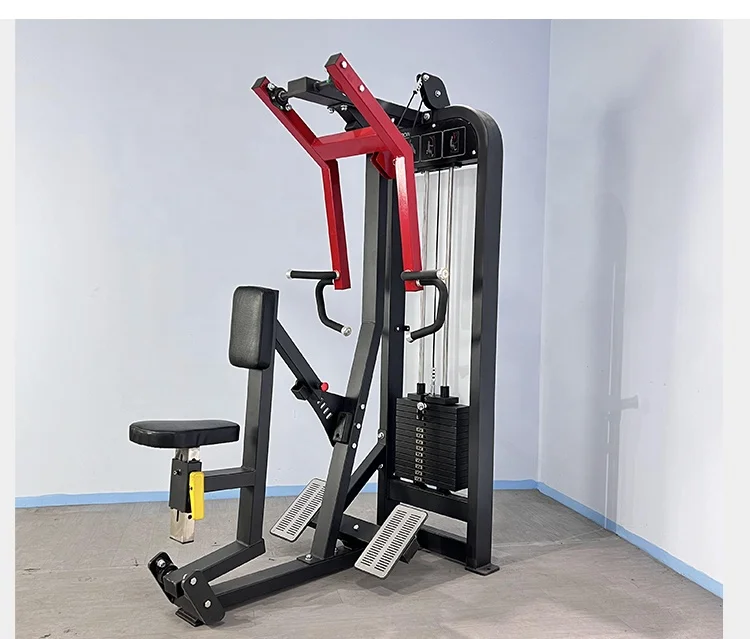 

Commercial Gym Fitness Equipment Pull Back Pin Loaded Machine Double Pull Back Trainer Vertical Row