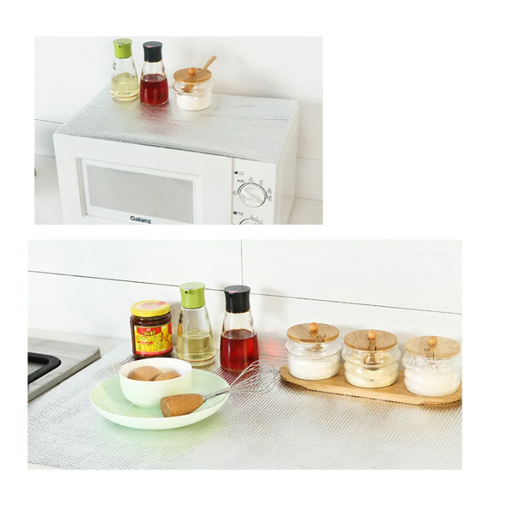 

1 Roll Oil-Proof Anti-Fouling Aluminum Foil Pad 60X300Cm Waterproof Dustproof For Kitchen Cabinets Drawers Shelves Countertops