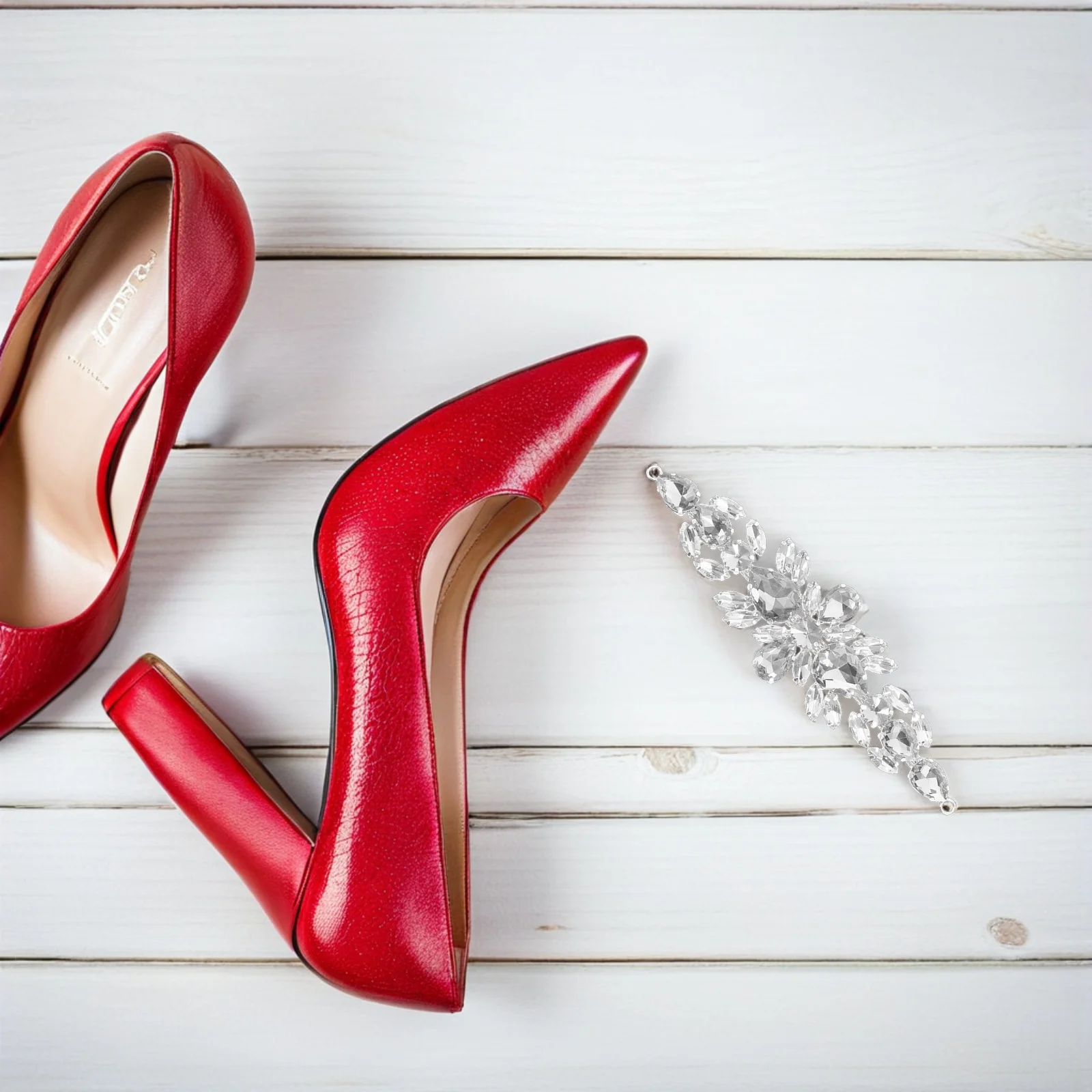 

Wedding Shoes Decoration Bride Flowers Decorate Glass Applique Embellishments for Clothing