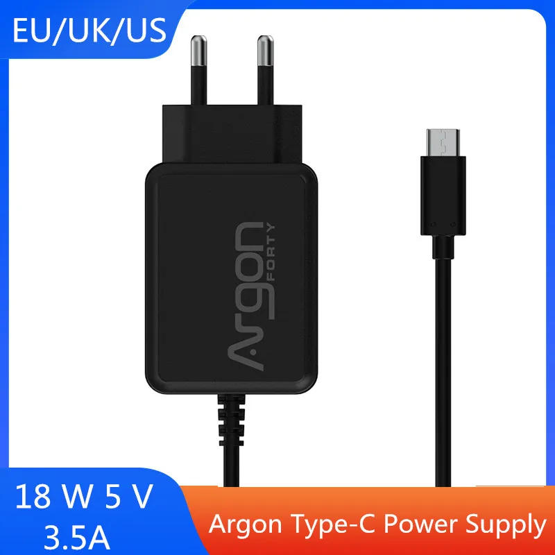 

Argon Type-C Power Supply 18 W 5 V 3.5A for Raspberry Pi 4 Power Adapter Charger For Raspberry Pi 4B ONE Pi 4 Charger