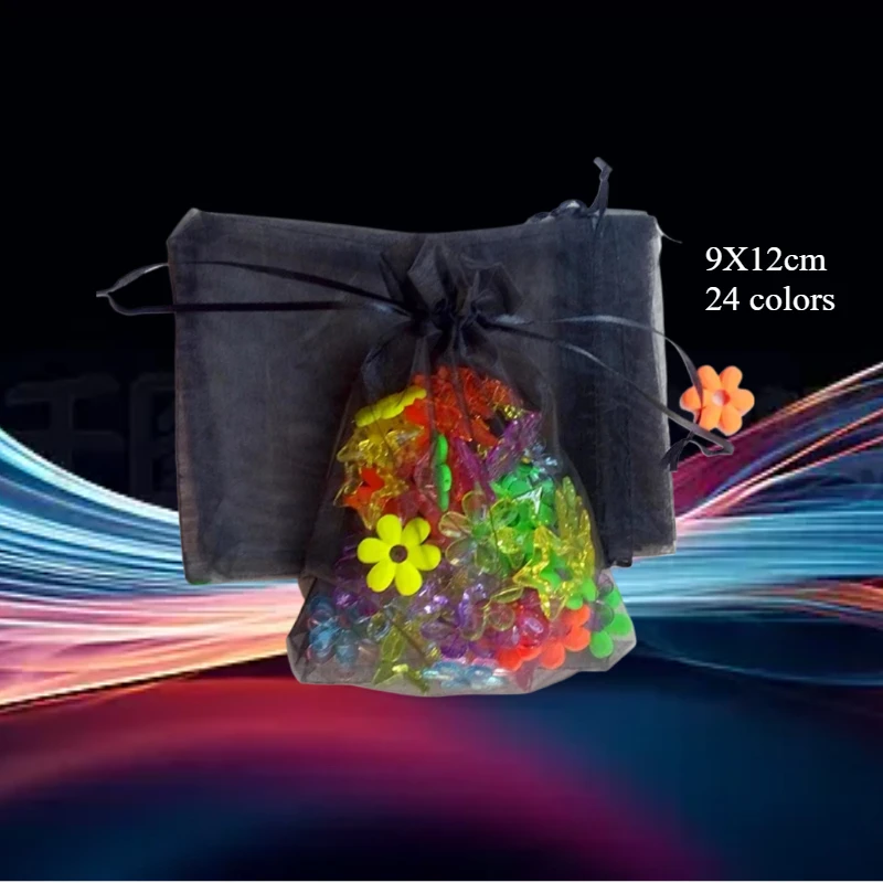 

1000pcs 9x12cm Organza Jewelry Pouches Drawstring Gift Bags Wedding Sachet Packaging Birthday Party Favors Supplies and Storage