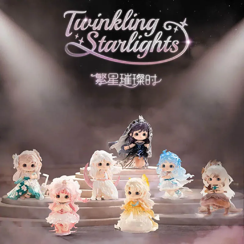 

Heiwan Qiaoqiao Twinkling Starlights Series Blind Box Cute Collectible Figure Kawaii Desk Decor Birthday Gift