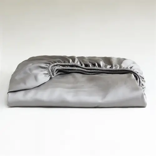 100% Mulberry Silk Fitted Bed Sheet with Elastic Bands 23 Momme Smooth Natural Silk Mattress Cover Single Double King Queen Bed - Image 14