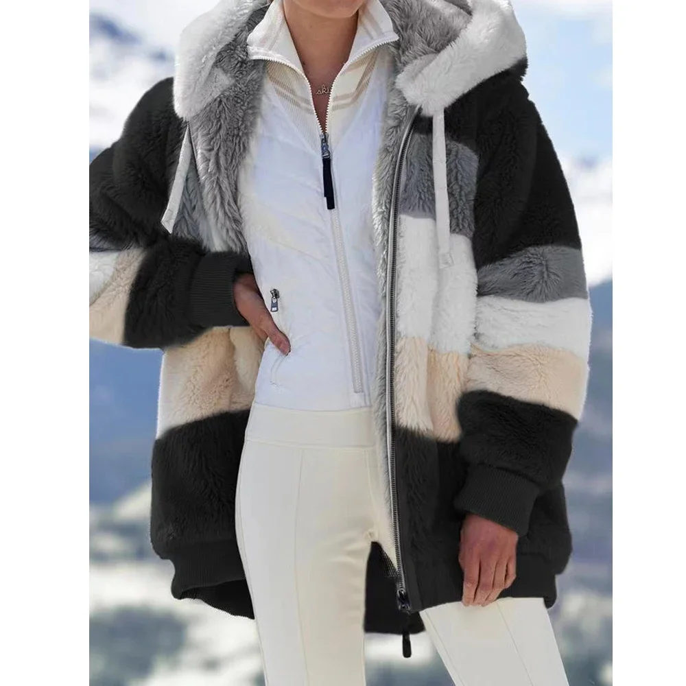 Winter Coat for Women Oversize 2024 Female Teddy Bear Coat Warm Thickening Fleece Faux Fur Coats Winter Jacket Women Plush Top