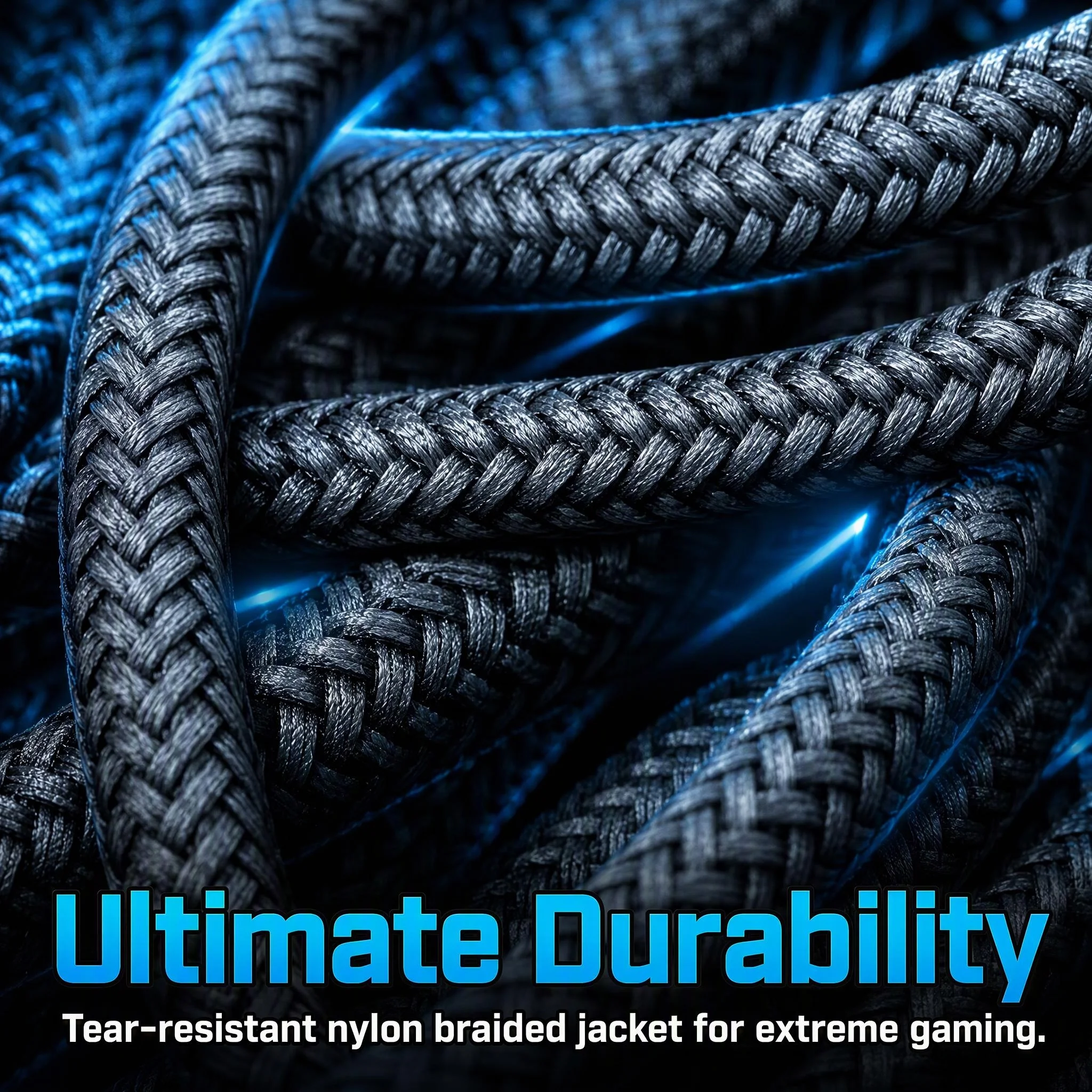 1/5-Pack CAT8 Flat Network Cable 40Gbps High-Speed Data Transfer Nylon Braided LAN Cord for PC Modem Laptop PS5 NAS
