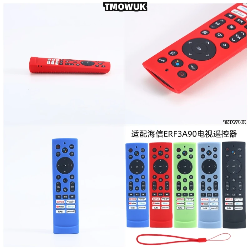 

For Hisense ERF3A90 TV Remote Control Silicone Protective Shockproof Cover Case Anti-drop Anti-scratch