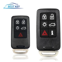 BEST KEY Car Accessories Smart Remote Key Shell For Volvo S60 S80 XC70 XC90 C70 D5 V50 S40 C30 V70 V40 Fob Replacement