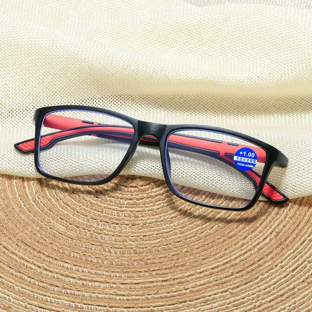 PC Square Eyeglasses Blue Ray Blocking Anti-Blue Light Reading Glasses Eye Protection Ultralight Square Eyeglasses Sports