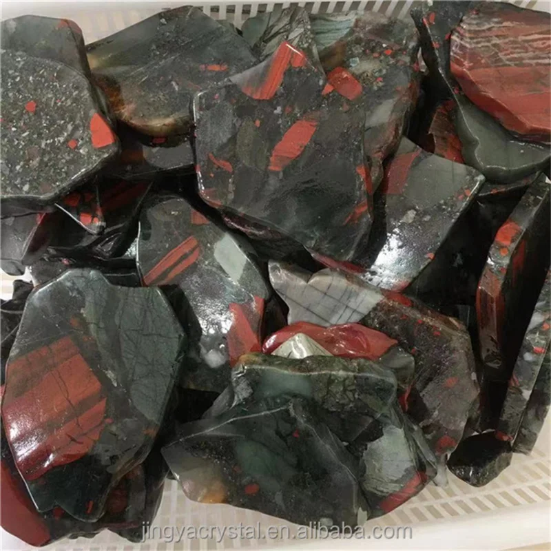 Natural Healing Crystals for Decoration, African Blood Stone, Slice