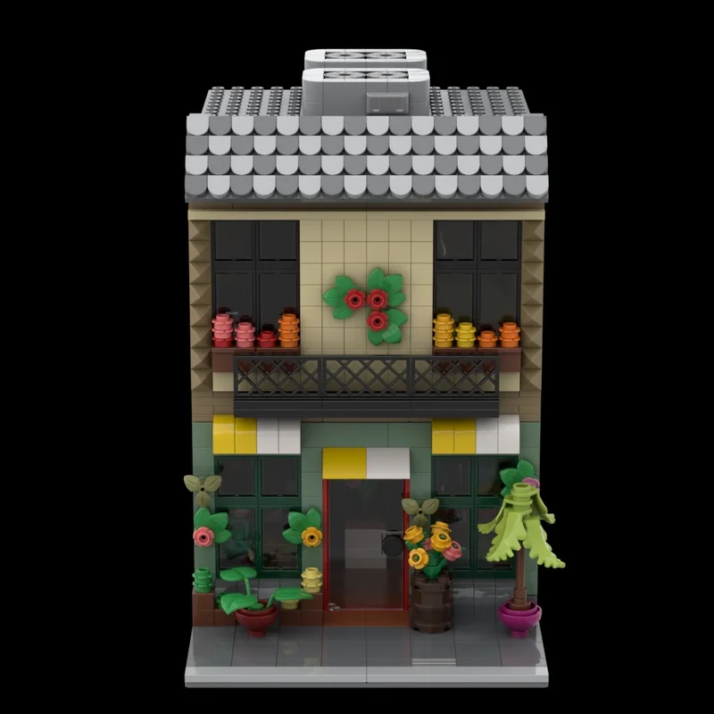 951 قطعة MOC زهرة متجر المنازل العالم وحدات نموذج اللبنات هدايا عيد الميلاد لعبة البناء لتقوم بها بنفسك فكرة الطوب عيد ميلاد