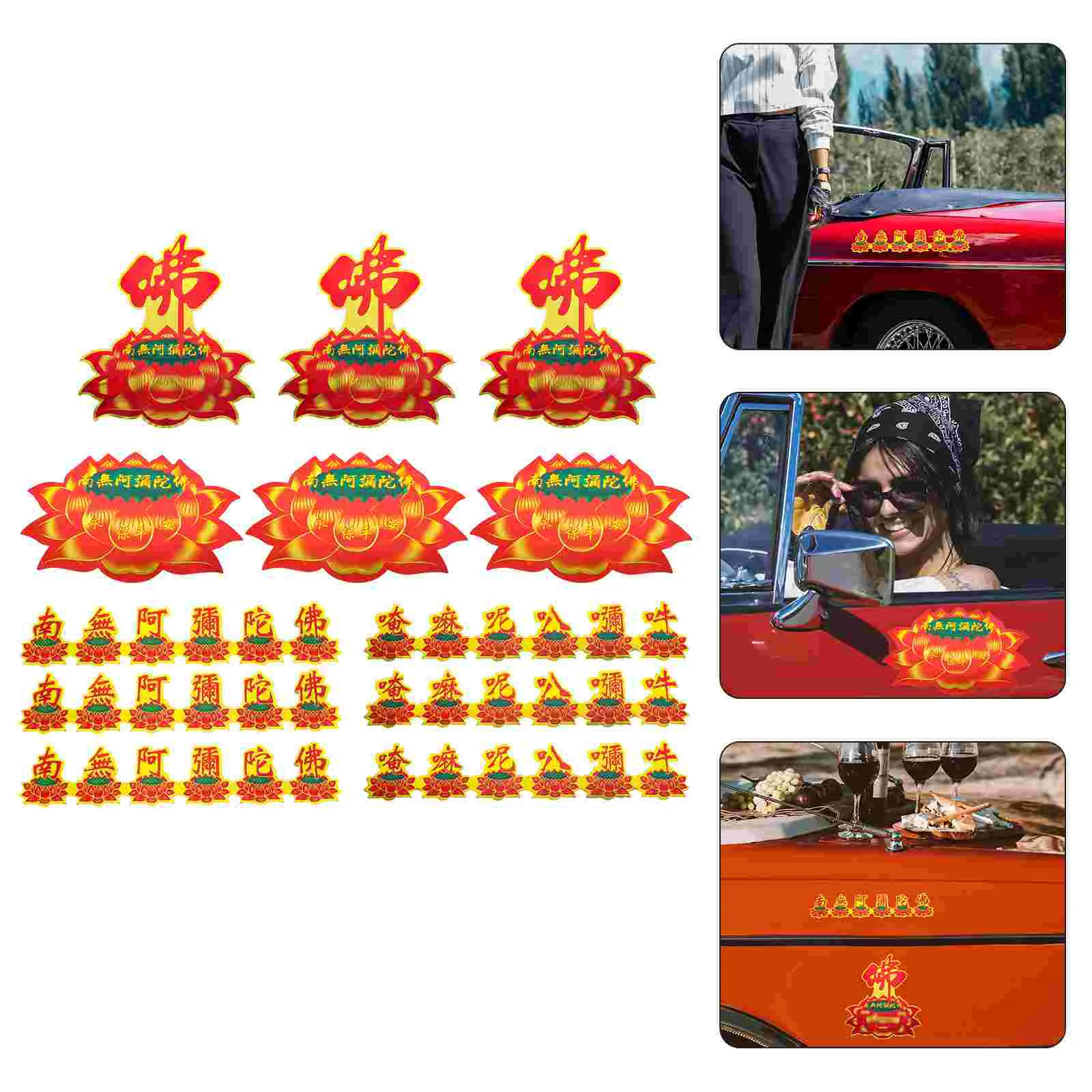 12 Pcs Metal Stickers Home Supplies Truck Decoration Themed Car Three-dimensional Decals Decorate