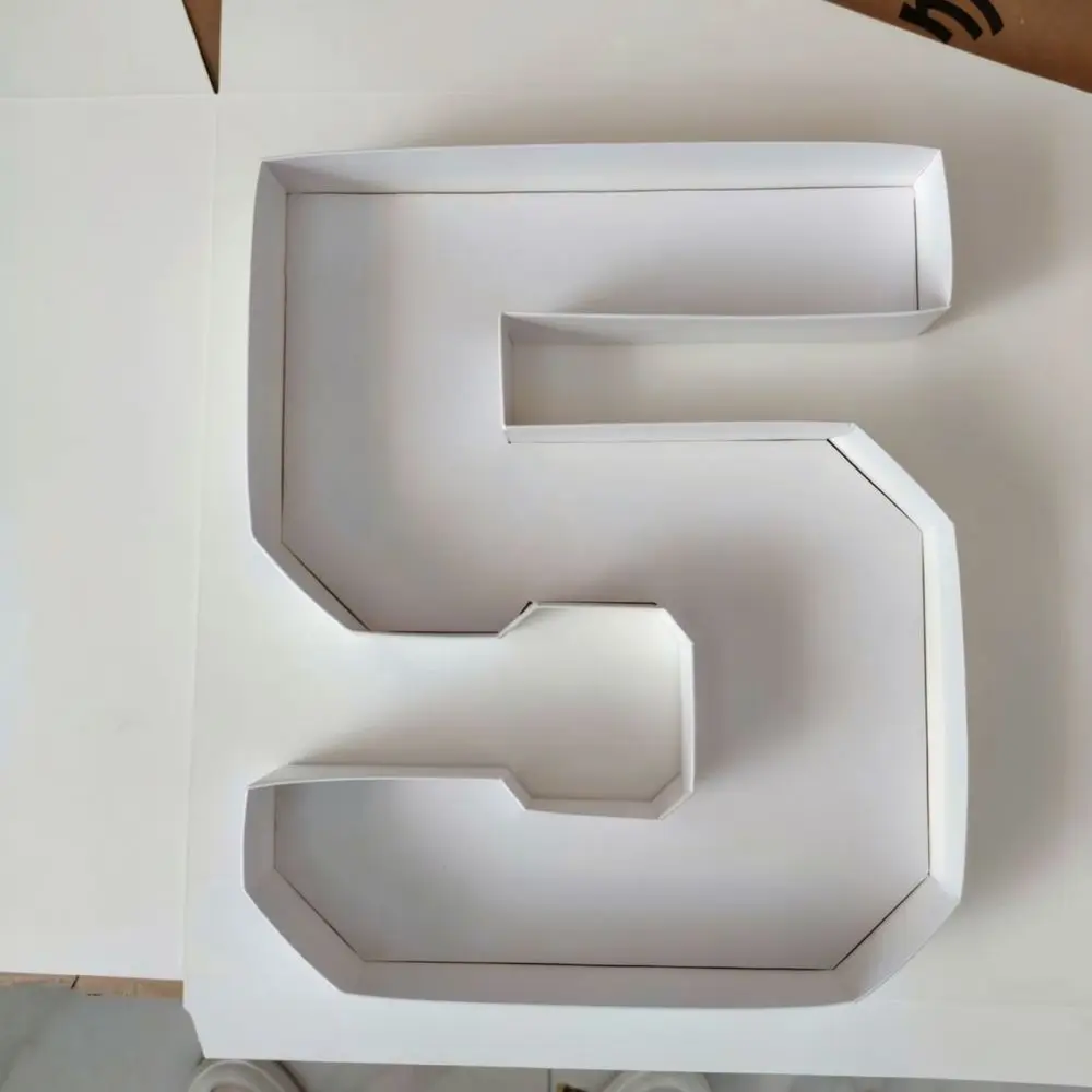 Creative Number Shape Candy Box Paper Snack Serving Tray For Birthday Party Holiday Table Food Organizer