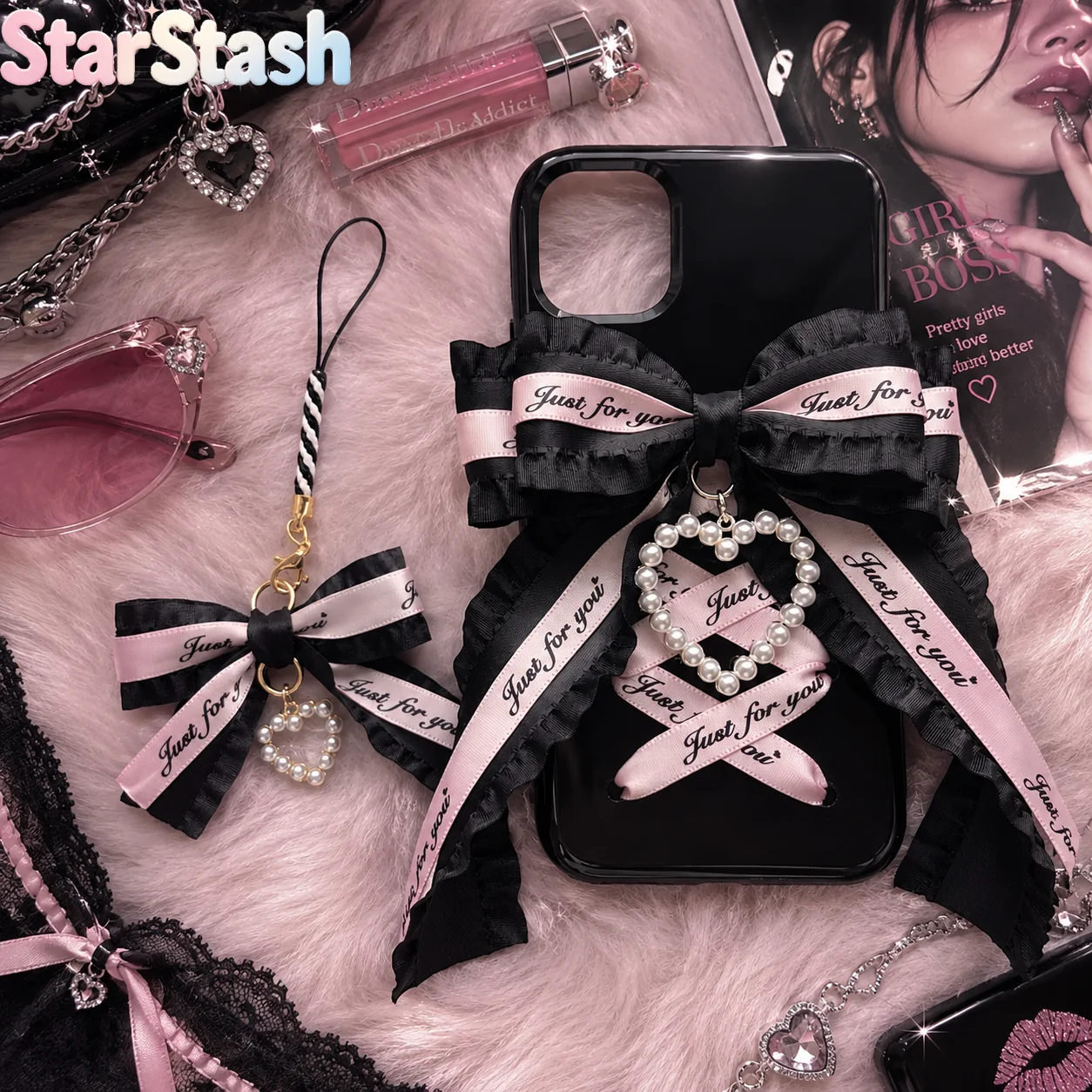 3D Bow Handmade Phone Case for Iphone 17 16 Pro Max  Harajuku Case For  Samsung Galaxy  iPhone 15 -11 with Charm Soft Case