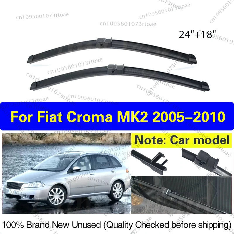 

For FIAT Croma MK2 2005-2010 2006 2007 2008 Wiper Front Wiper Blades Windshield Windscreen Front Window 24"+18" Left Hand Drive