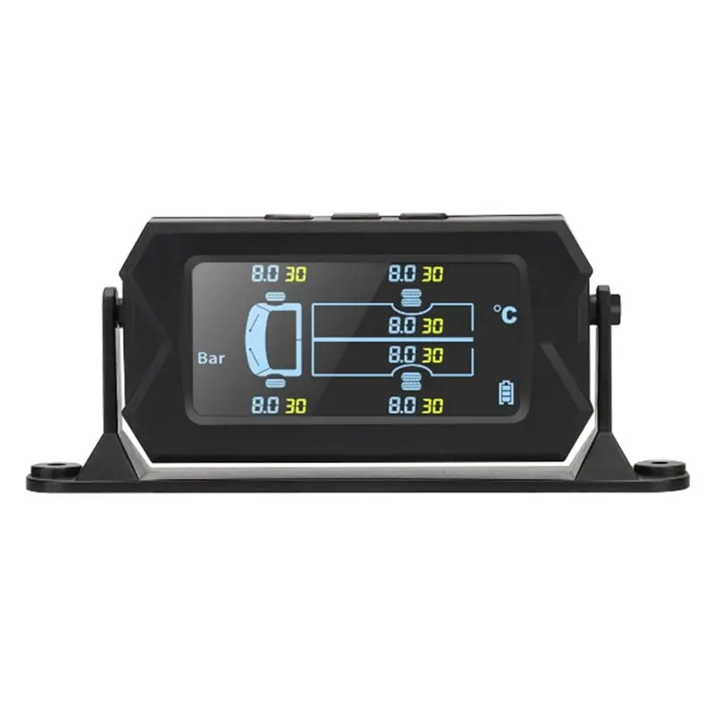 A99F-Car RV Truck TPMS 6 Wheels Sensor Solar Tire Pressure Monitoring System 0-8Bar Car External TPMS Sensor