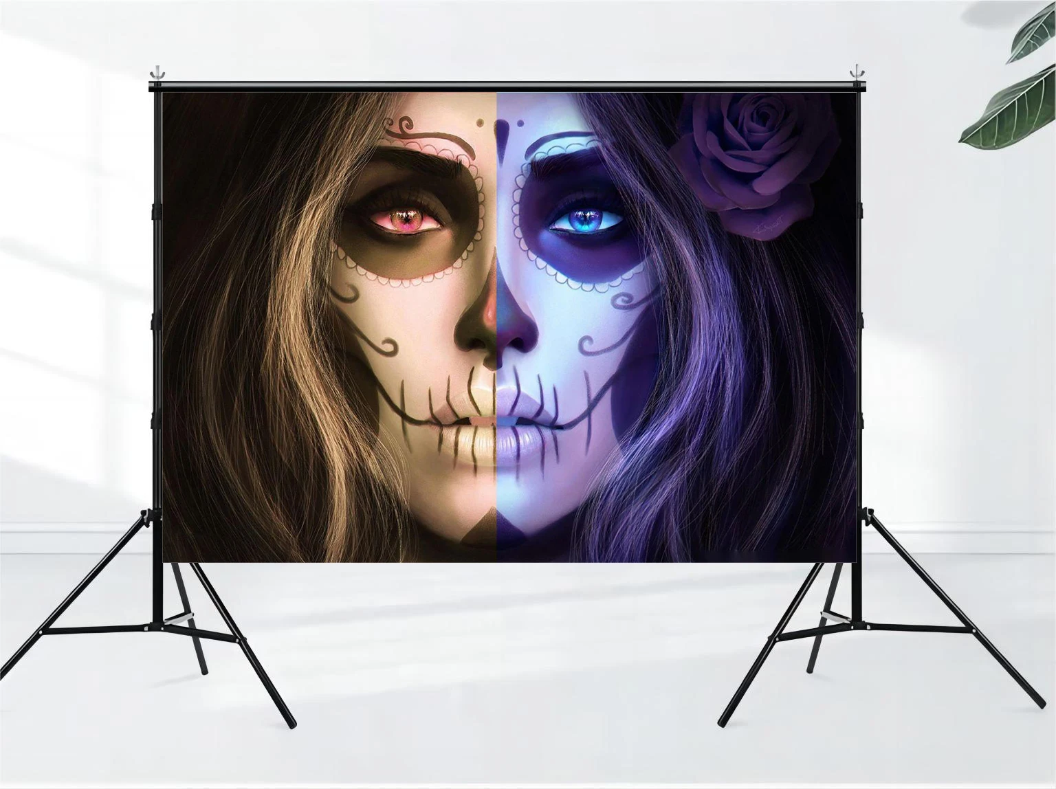 Mexican Death Day Background Carnival Beauty Skeleton Background Family Party Banner