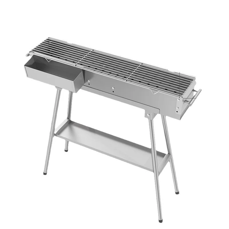 

Portable BBQ Grill Stainless Steel BBQ Grill Outdoor Camping Folding BBQ Grill