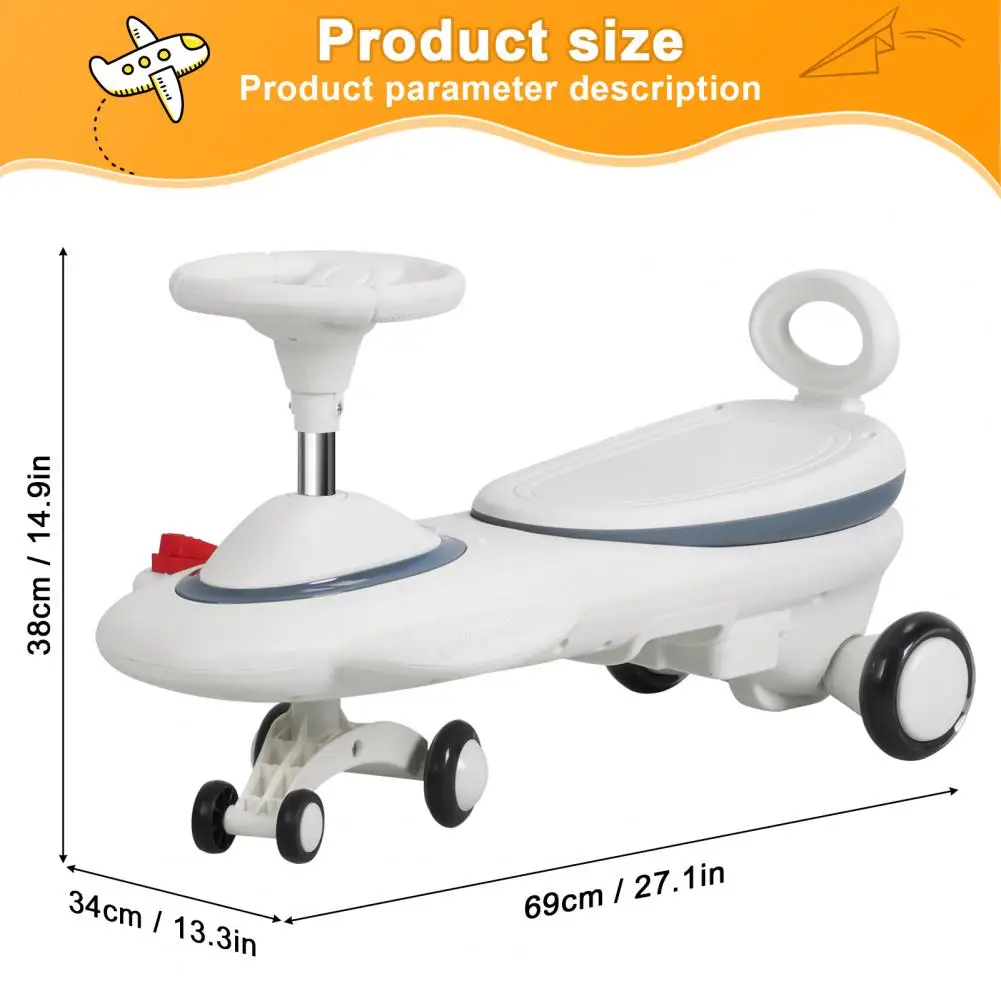 Coche eléctrico Wiggle de 6,7 V con Pedal y música, juguete oscilante 2 en 1, juguete giratorio para niños con luz intermitente, regalo para niños