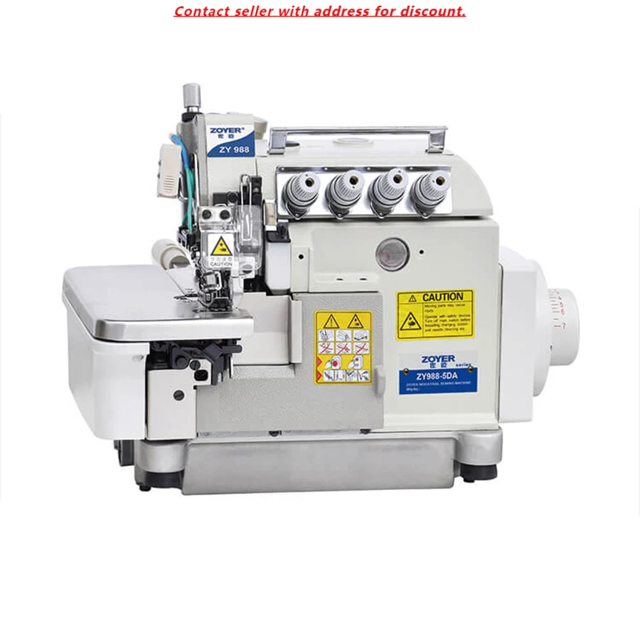 

ZY988-5DA Single Needle Overlock Sewing Machine 5 Thread Cover Stitch Trimmer Factory Supply Automatic Formation Core Motor