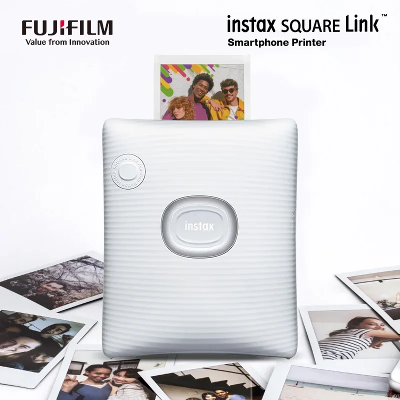 FUJIFILM INSTAX SQUARE LINK Smartphone Photo Printer Bluetooth 4.2 Connectivity Midnight Green Ash White