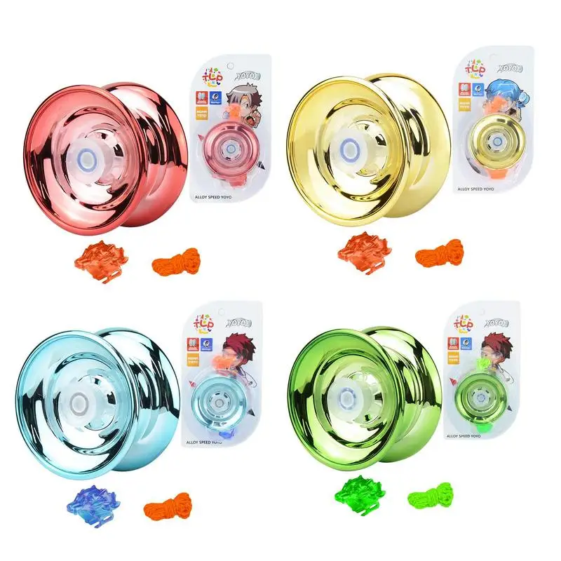 

Yoyo Ball Strong Resistant Trick Yo-Yo Ball for Exercise Alloy Responsive Yoyo Toy Hand-Eye Coordination for Kids and Beginners