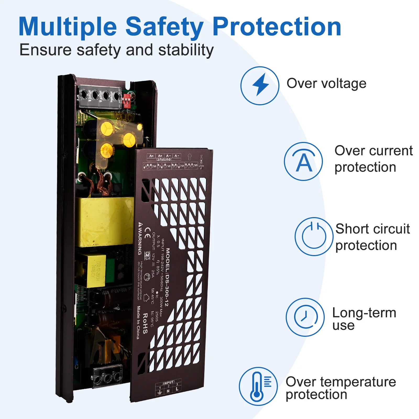 Dimmable LED Driver Ultra Thin LED Power Supply 60W 100W 150W 200W 300W 400W Lighting Transformers For Strip Light DC12V 24V