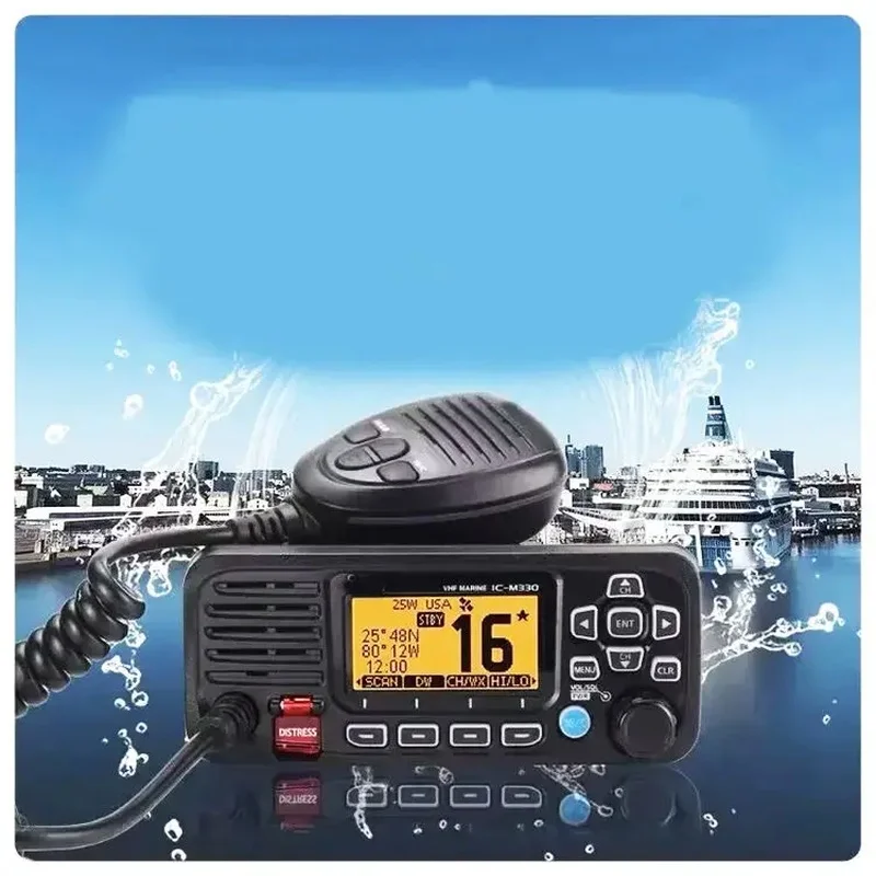 IC-M330 25W Waterproof Car Radio Station VHF Marine Radio Submersible Mobile Radio for ICOM