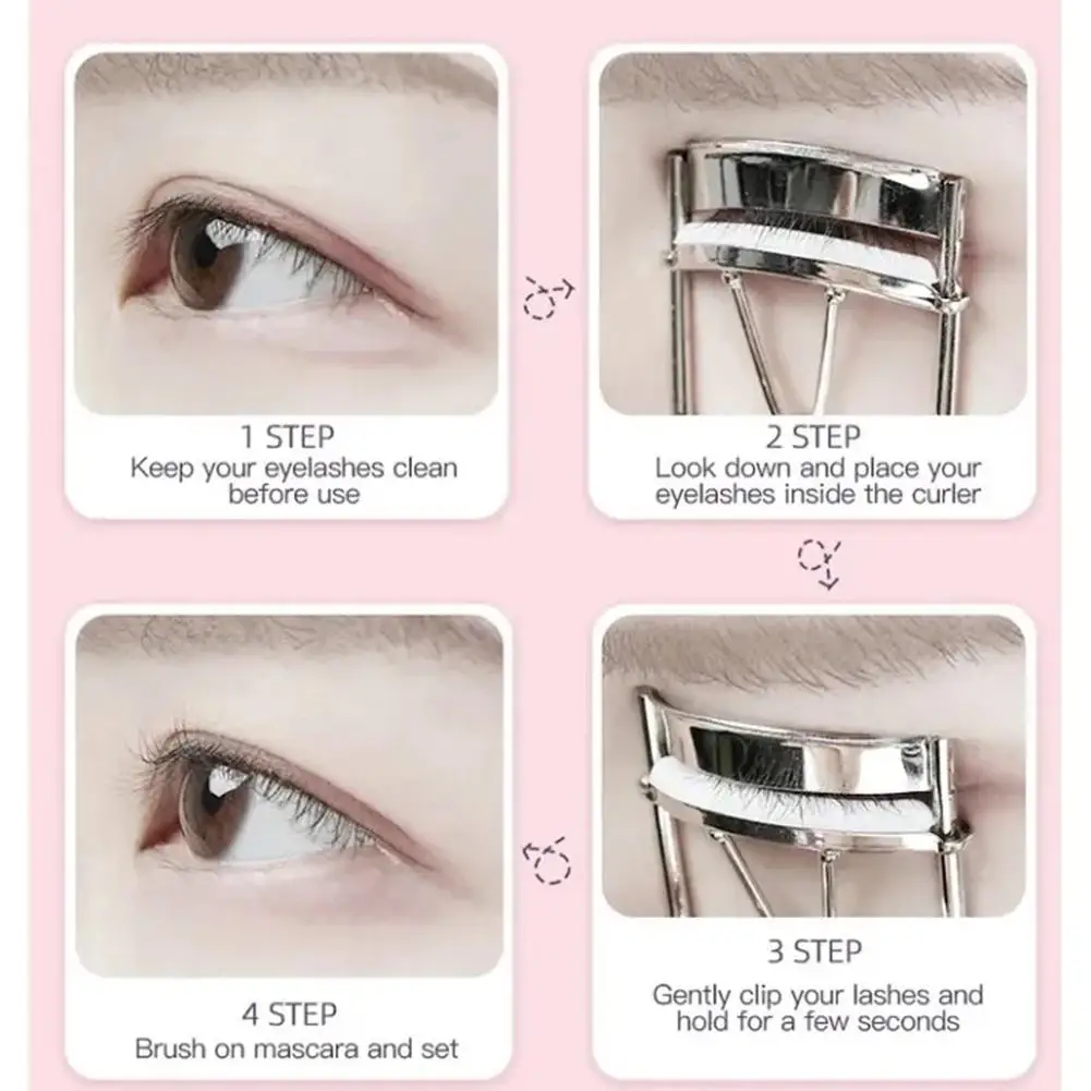 Professional Stainless Steel Eyelash Curler With Comb Tools Curling Makeup Eyelash Natural Beauty Eye Tweezers Clip Cosmeti F6v1