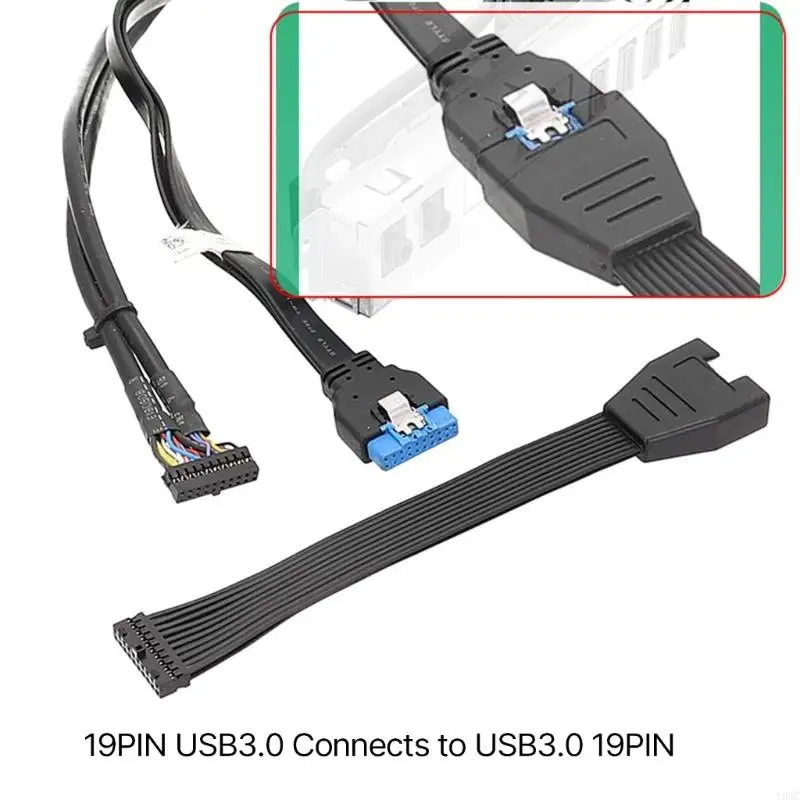 Y8AC Fexible USB -Erweiterungskabel USB3.0 bis 19Pin Erweiterung für PC -Computer -Chassis Ordinary Mainboard USB 19Pin Line