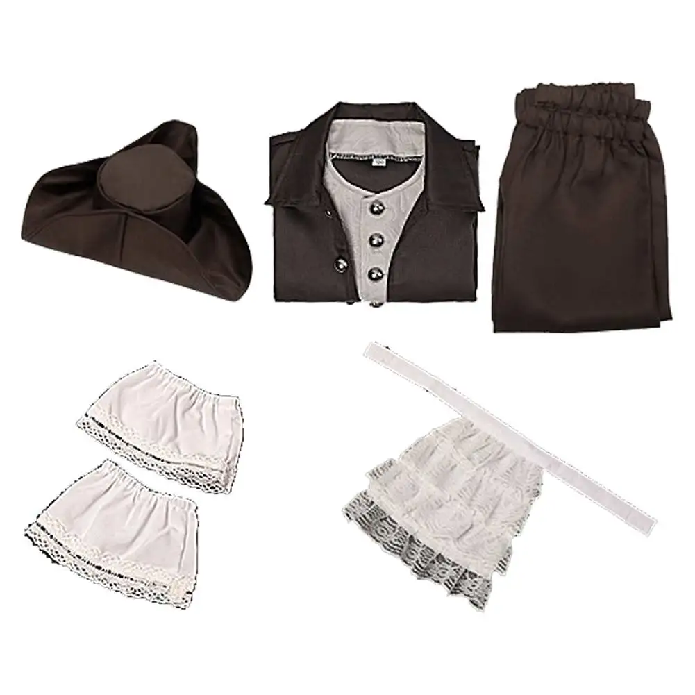 Costume de Pirate Médiéval Rétro 7.5 pour Enfant Garçon, Déguisement, Roleplay, Nette Dam, Habillage, Vêtements de ix