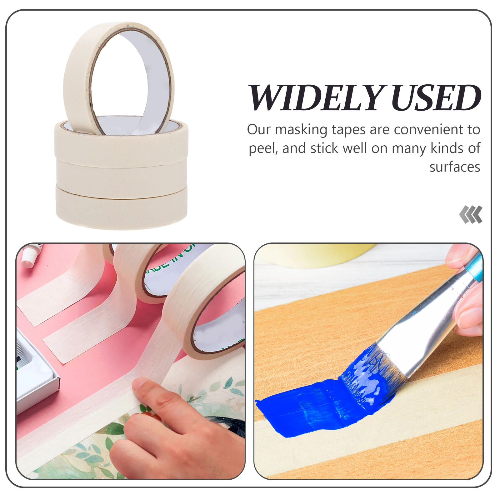

10 Pcs Self-adhesive Tapes Drawing DIY Crafts Classic Cars White Art Paper Writable Picture Masking Student