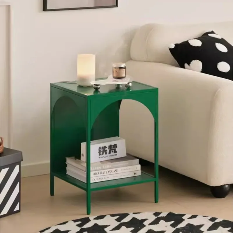 MOMO Cream Style Living Room Sofa Side Shelf Bedroom Bedside Small Side Table Creative Mini Bedside Table Small Coffee Table