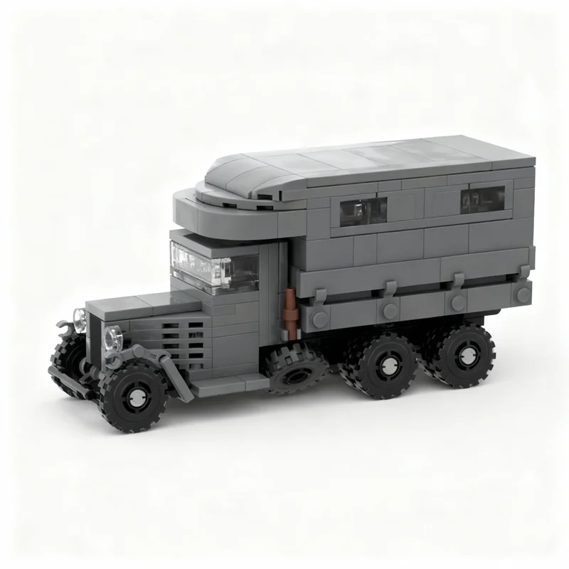 

298pcs MOC Ww2 ZIS 6 Parm1b Soviet Truck 1 45 Scale System Model Building Blocks Construction Toys Christmas Gifts Brick Kids