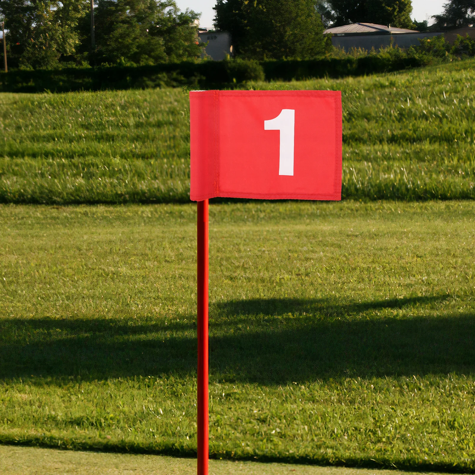 3Pcs Golfing Flags Numbered Nylon Wear-Resistant Practicing Flags Portable Training Golf Course Supplies Golfing Tools