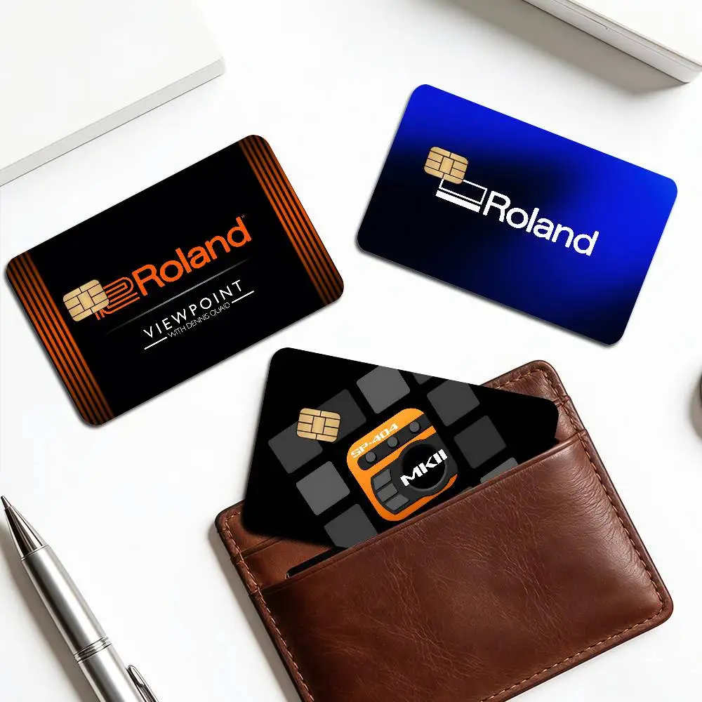 Synth RETRO R-Roland Credit Card Skin Stickers No Adhesive Residue Water Proof for VISA Credit Card Subway Access Card