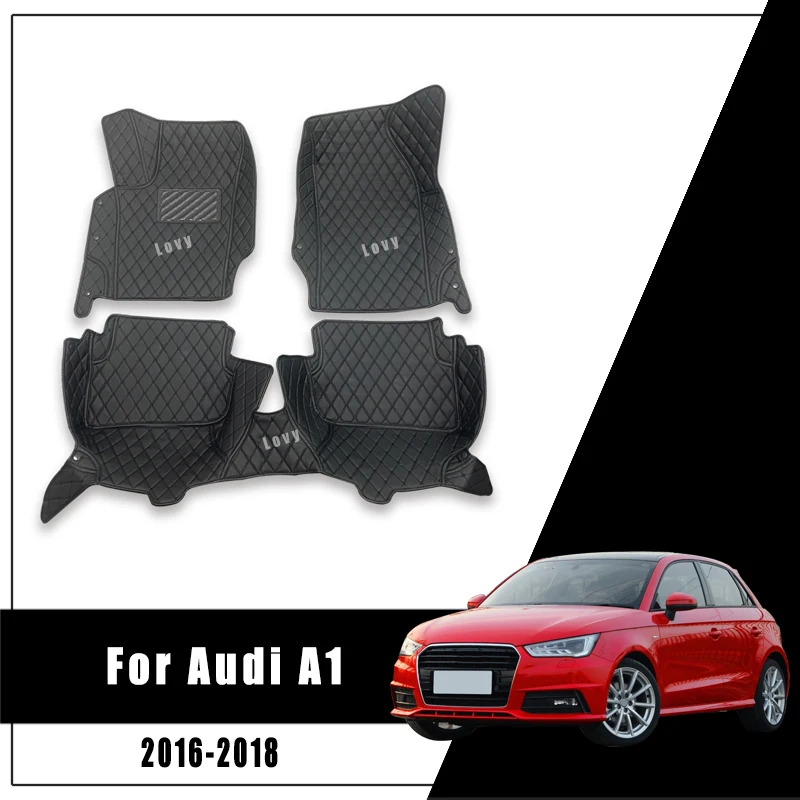 

Ковры для Audi A1 2018 2017 2016, автомобильные коврики, автомобильные аксессуары для интерьера, защитный декор на заказ, подушечки из искусственной кожи