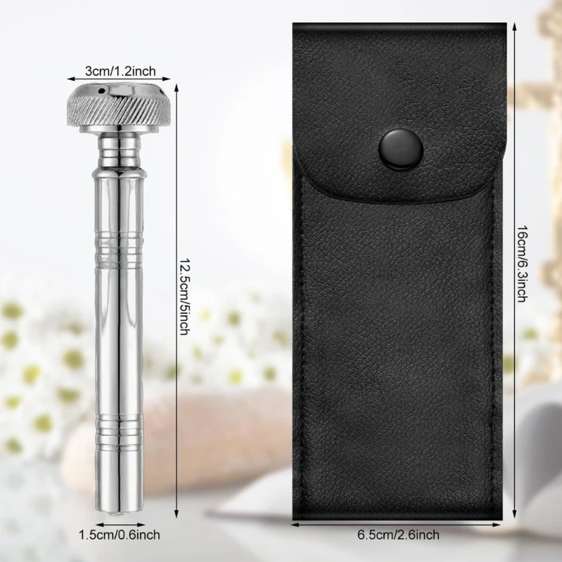Pocket Holy Water Sprinkler With Leather Case, Religious Pocket Aspergillum Tool For Ceremonies Gift for Clergy Member