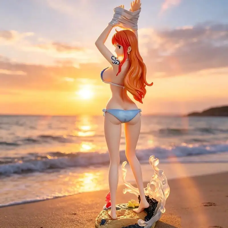BANDAI New 34cm/13.38in One Piece Anime Nami Action Figure Model PVC Statue Collectible Display Desktop Decoration Toys Gifts