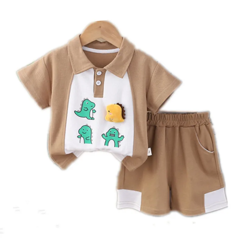

New Summer Baby Girls Clothes Suit Children Boys Cartoon T-Shirt Shorts 2Pcs/Set Toddler Fashion Casual Costume Kids Tracksuits