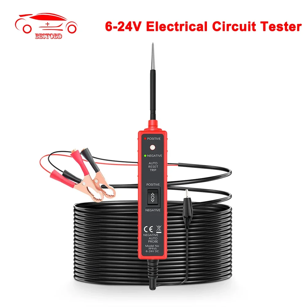 P50 6-24V Automotive Voltage Circuit Tester Power test Car and Truck Motorcycle Battery Electrical Circuit Tester