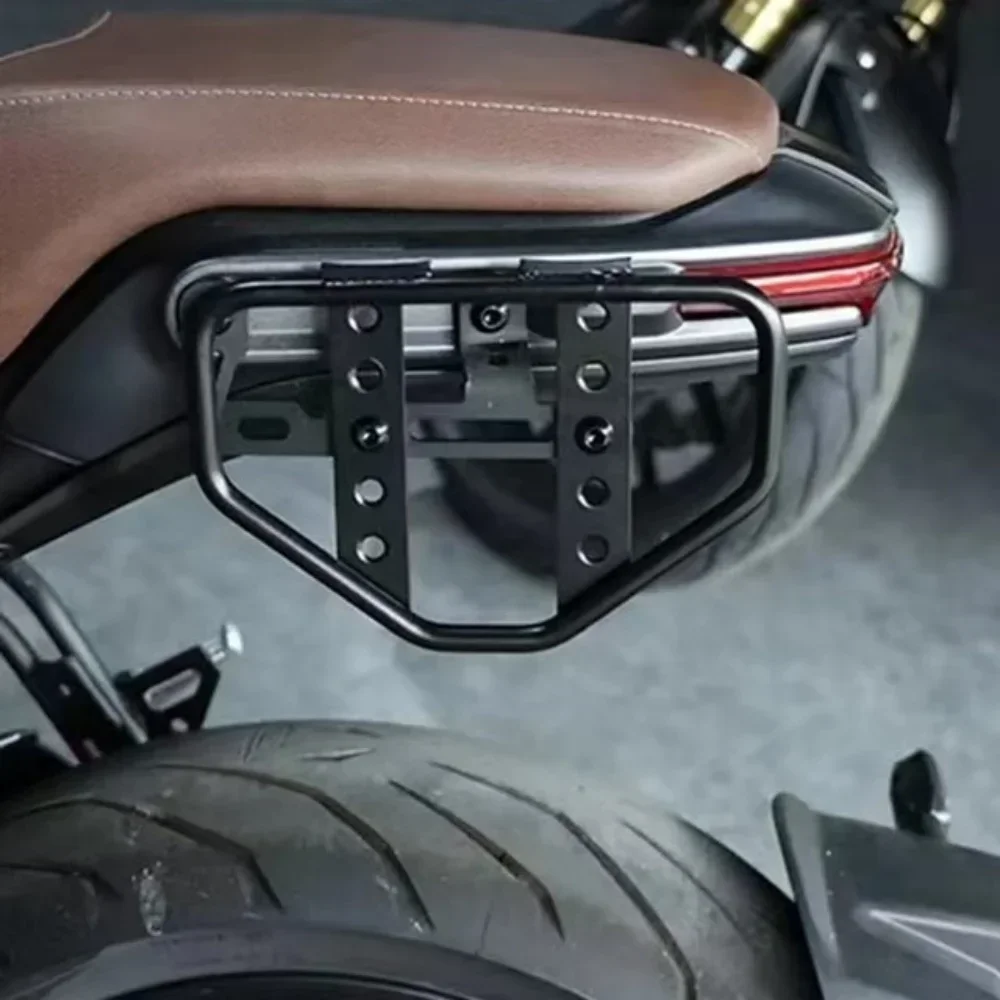 Baru Cocok VOGE 500AC Aksesori Tas Samping Braket Dudukan Braket Tas Sadel untuk Loncin Voge 500AC AC500 500 AC