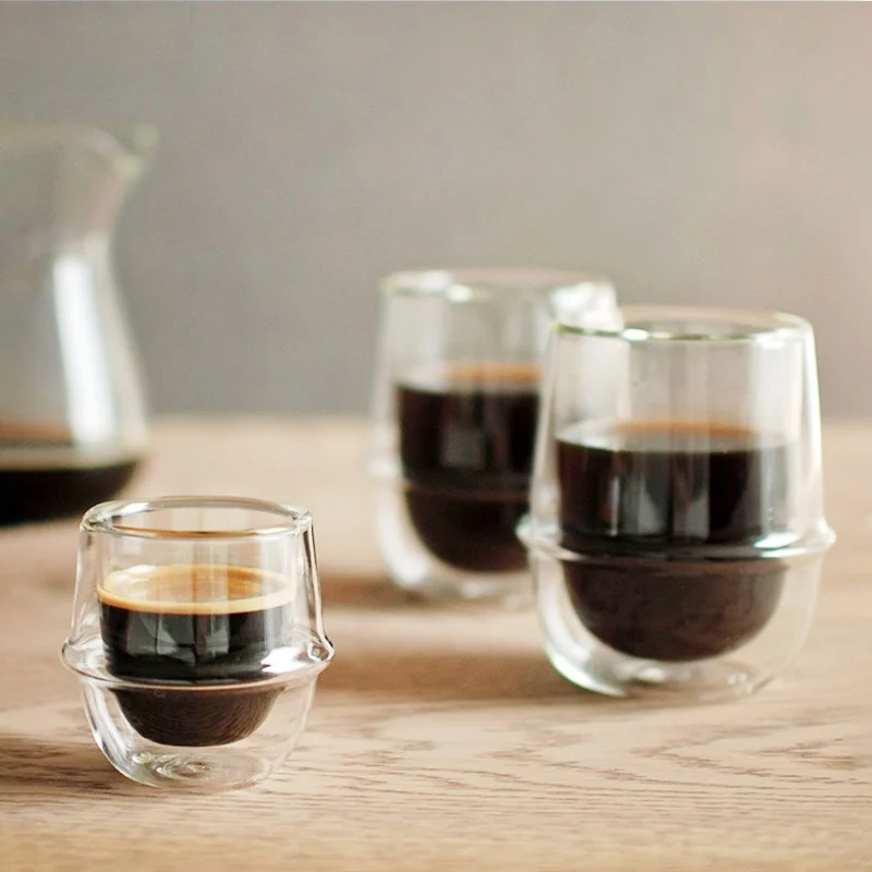 

Kinto Original Design Double Layered Insulated Coffee Tea Glass Cup Heat Resistant Anti Scalding Creative Water Cup Japanese ...