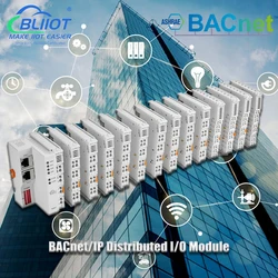 BMS BAS HVAC BACnet/IP Ethernet integrado I/O módulo compatible con DIN/DO/AIN/AO/RTD/TC Logic Control DDC Controller