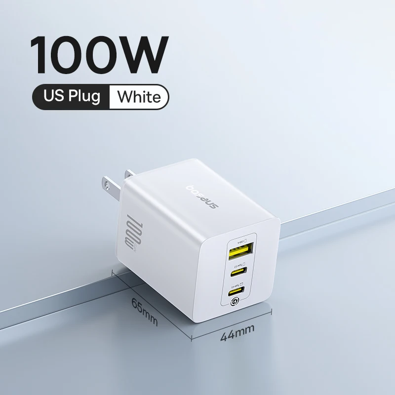 Baseus 100W GaN-oplader Snellader voor Xiaomi Samsung iPhone 17 16 15 Laptop Tablet-oplader PD-oplader met USB-telefoonoplader