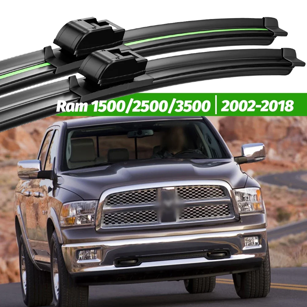 

For Dodge Ram 1500 2500 3500 2002-2018 2pcs Front Windshield Wiper Blades 2003 2005 2008 2015 2017 Windscreen Window Accessories