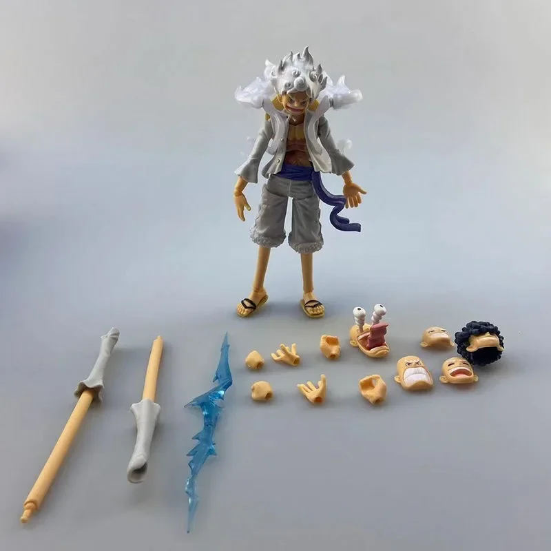 

16cm New One piece SHF Five-level Sun God Nika Luffy Joint Moving Figure Model Boxed Ornaments